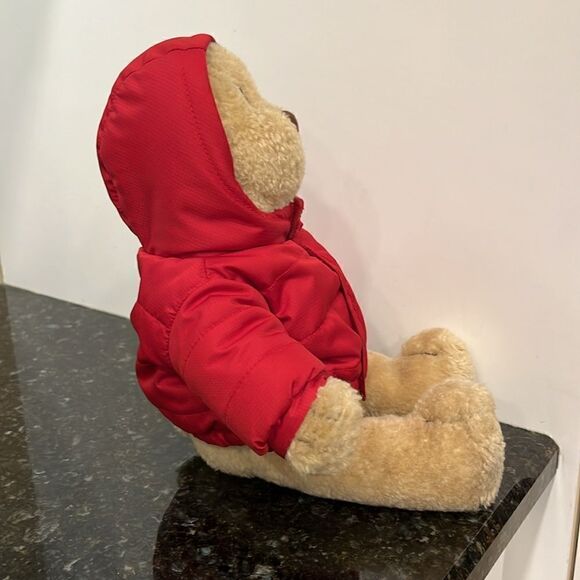 2004 GAP PLUSH BEAR WITH RED PUFFER JACKET. Size 15” - Picture 5 of 11